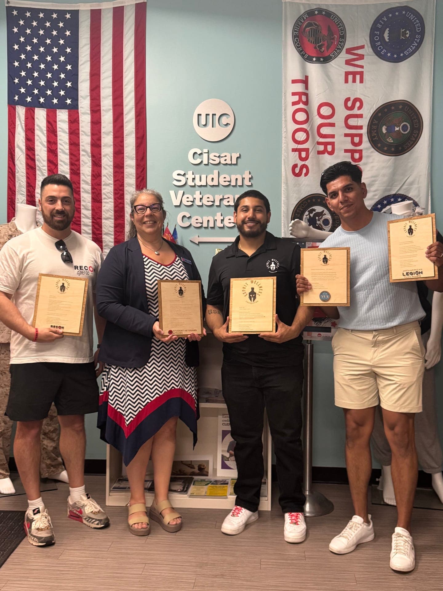 Esprit de Corps Foundation veteran sponsor recognition in Chicago