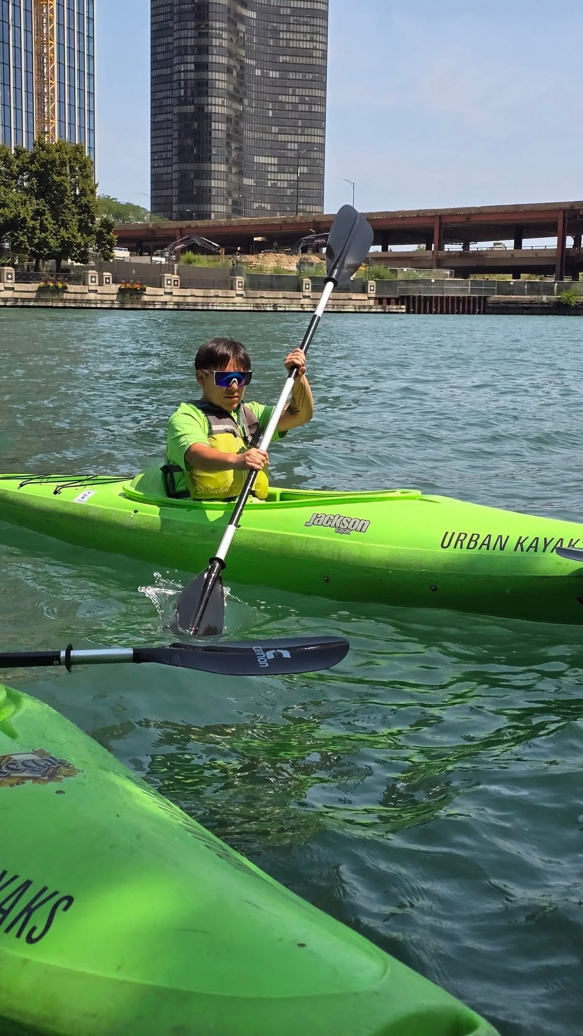 Veteran paddlers on the Chicago River with EDC Outdoors