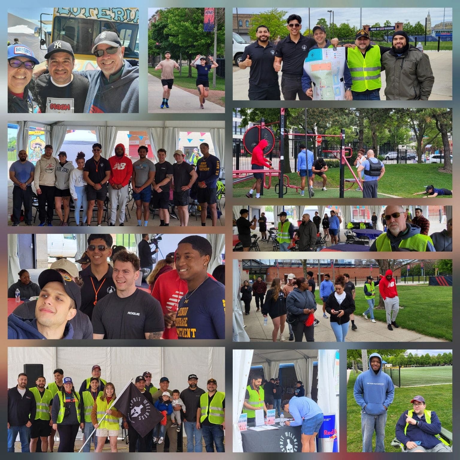 MURPH Festival Memorial Day veteran fitness event collage in Chicago