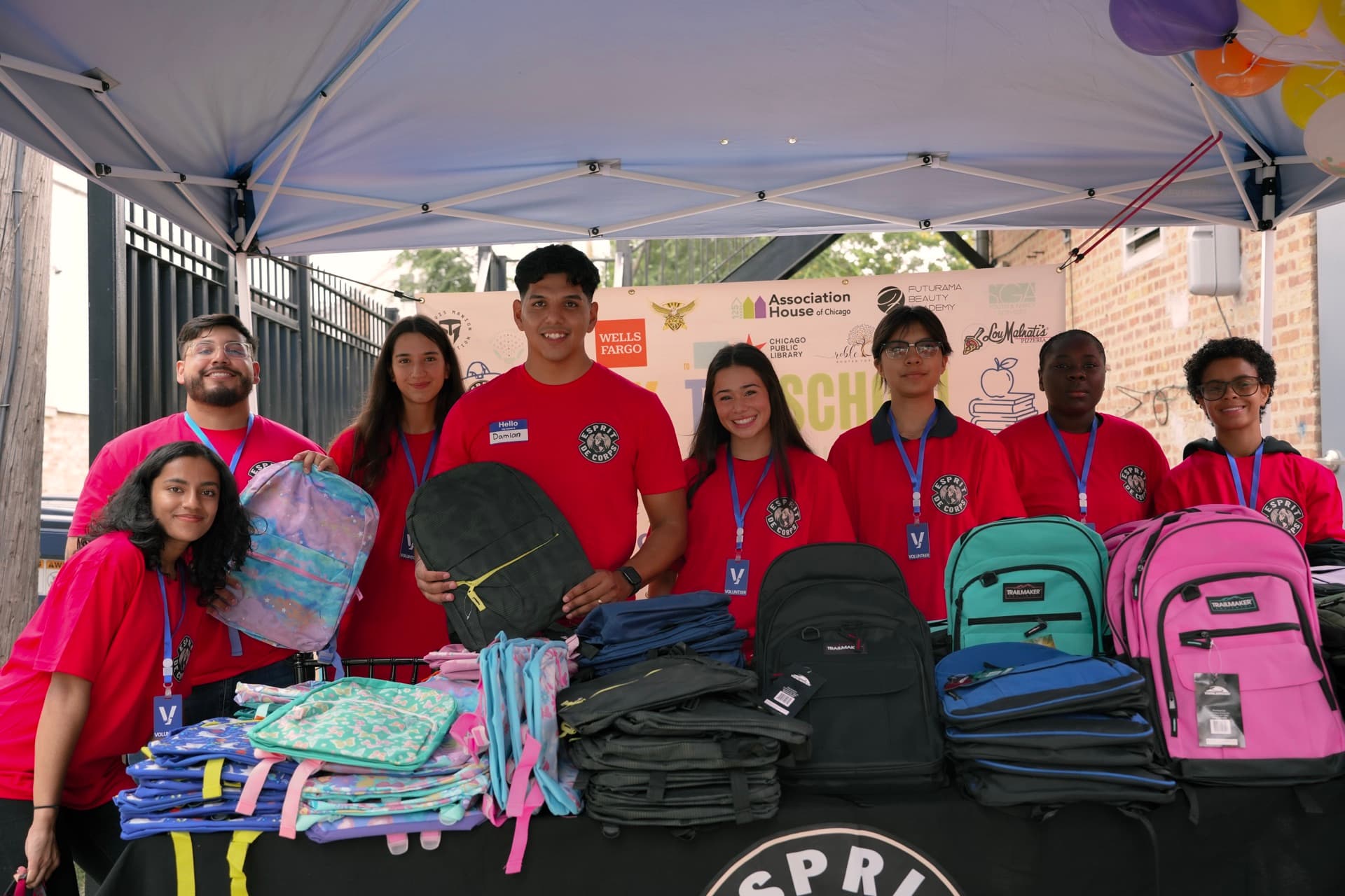 The Esprit de Corps Foundation community at the 2026 Back to School Community Day in Chicago