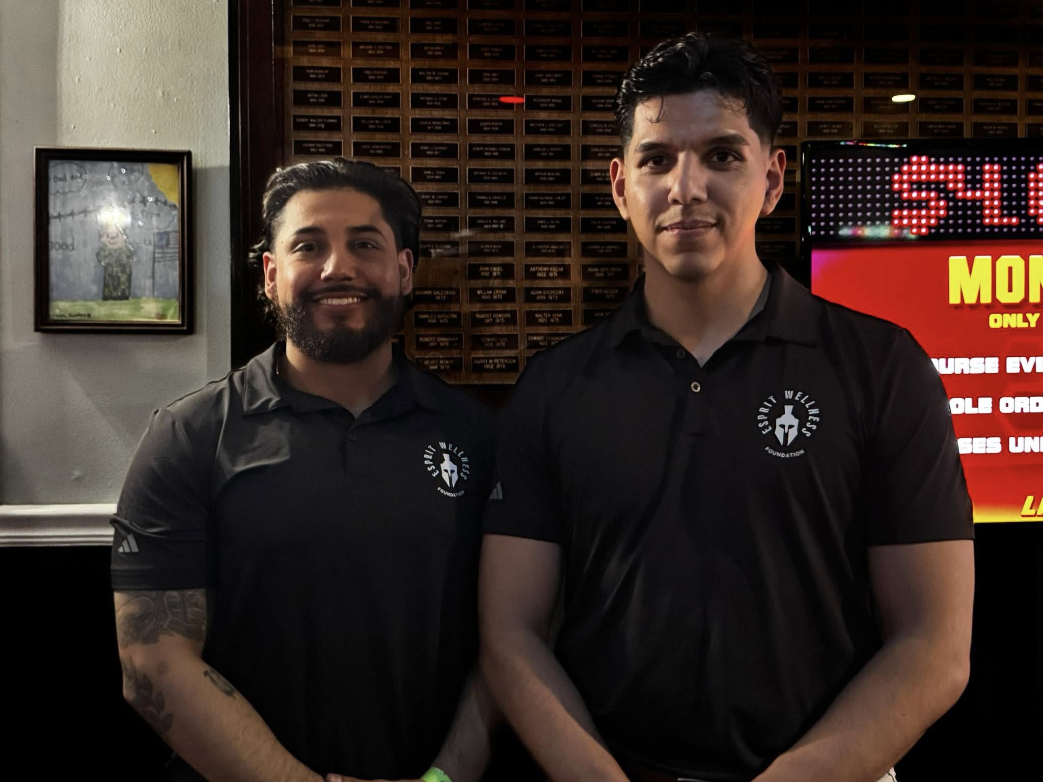 Esprit de Corps Foundation co-founders Damian Garcia and Roger Villa at the University of Illinois Chicago